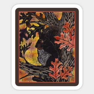 Autumn Squirrel Sticker